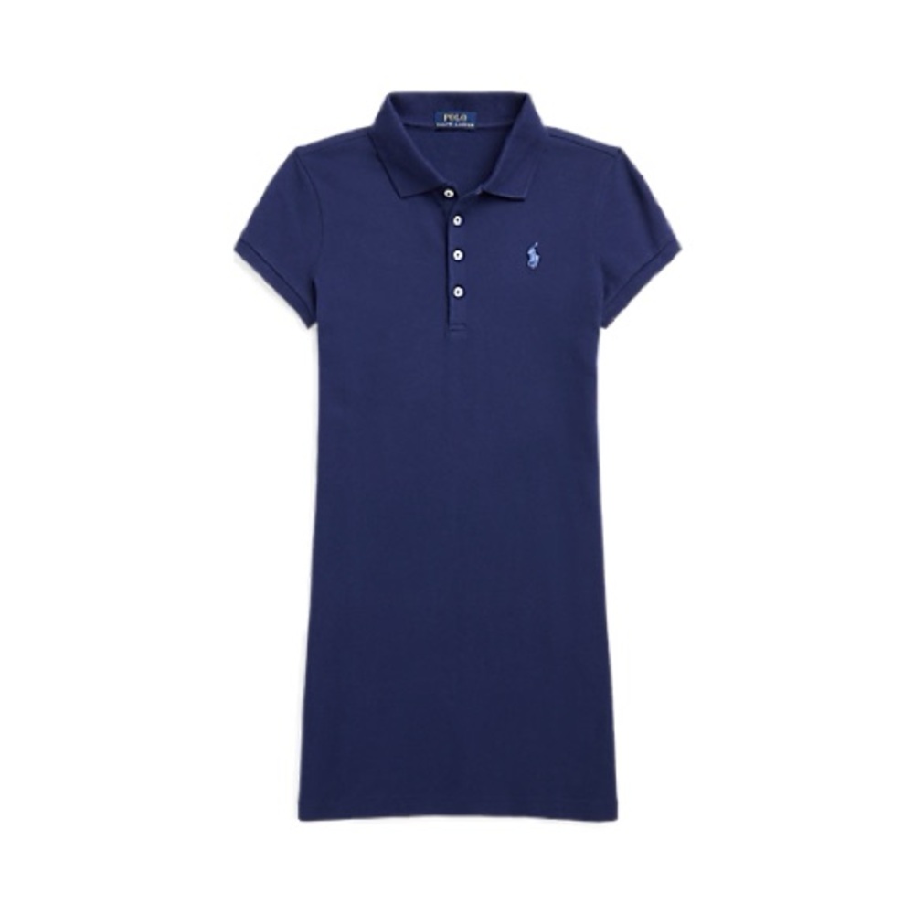 Polo by Ralph Lauren Dark Blue Cotton Mesh Dress